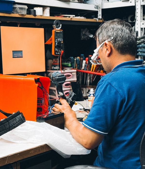 Skilled electrician with certification